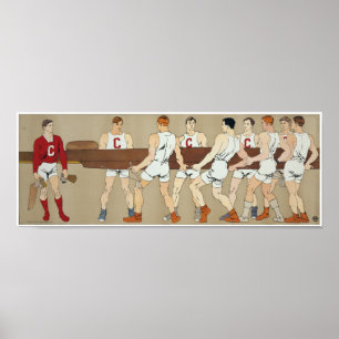 Poster Équipe de Cornell, vers 1907 12H x 32W