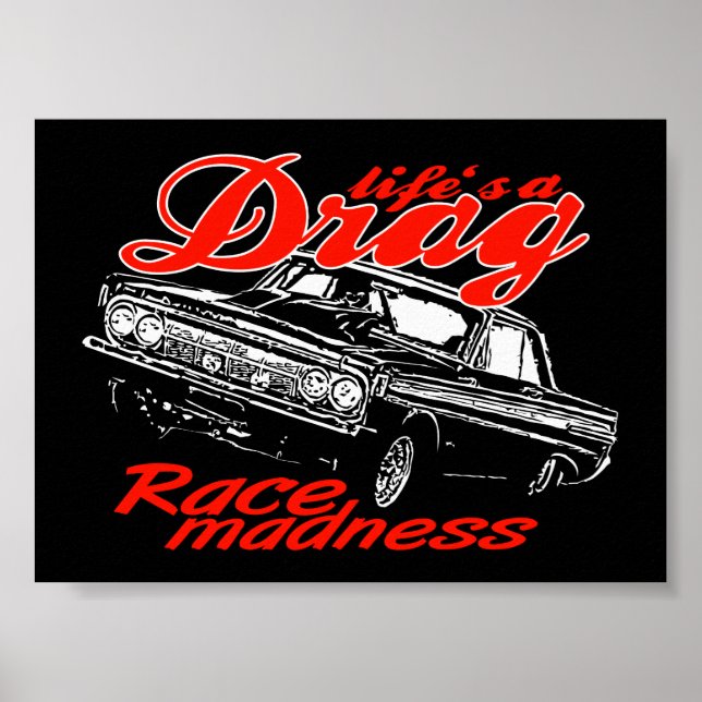 Poster Équipe de course de Drag (Devant)