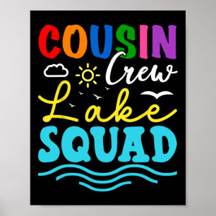 Poster Équipe de cousins Lake Squad Vacances en famille É