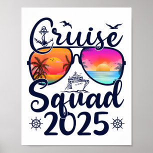 Poster Équipe de croisière 2025 Été Vacances Famille asso