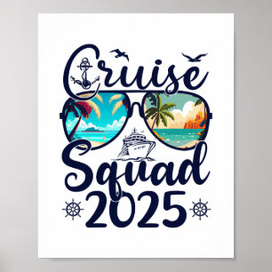 Poster Équipe de croisière 2025 Été Vacances Famille asso