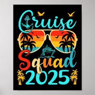 Poster Équipe de croisière 2025 Vacances d'été en famille