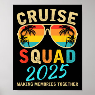 Poster Équipe de croisière 2025 Vacances d'été en famille