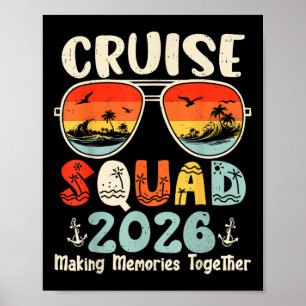 Poster Équipe de croisière 2026 Été Vacances Tenue de fam
