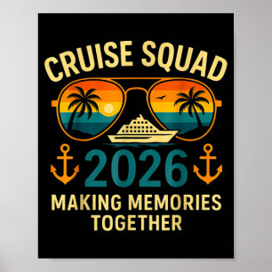 Poster Équipe de croisière 2026 Groupe de vacances famili