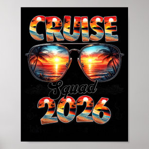 Poster Équipe de croisière 2026 Vacances d'été en famille
