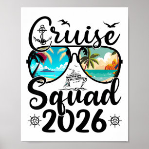 Poster Équipe de croisière 2026 Vacances d'été Famille Co
