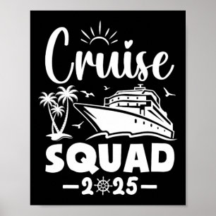 Poster Équipe de croisière Famille de jumelage de vacance
