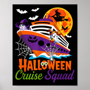 Poster Équipe de croisière Halloween fantômes sorcière ho