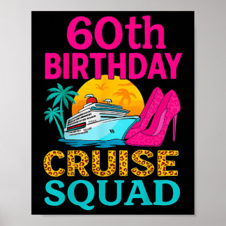 Poster Équipe de croisière pour les 60 ans 60 ans vacance