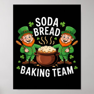 Poster Équipe de cuisson de pain de soda drôle Équipe de 