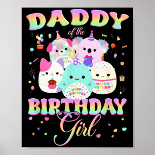 Poster Équipe de écrasement de famille d'anniversaire Pap