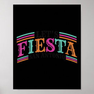 Poster Équipe de Fiesta San Antonio Texas Cinco De Mayo L