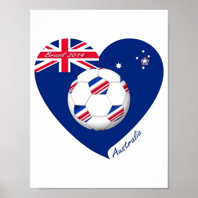 Poster Équipe de football "AUSTRALIE". Fútbol de Australi (Devant)