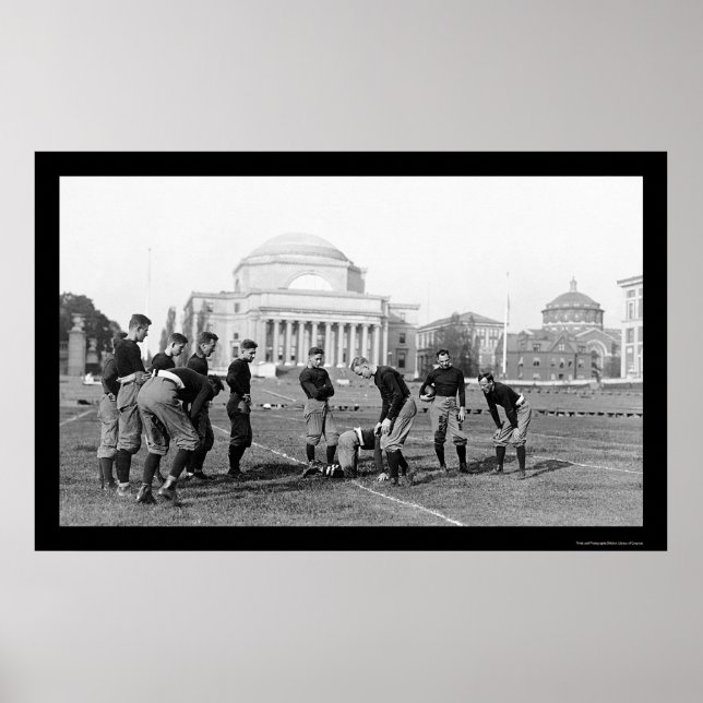 Poster Équipe de football de l'université Columbia Varsit (Devant)