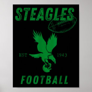 Poster Équipe de football des Steagles Établi en 1943 Phi