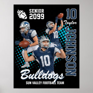 Poster Équipe de football Photo personnalisée Senior Nigh