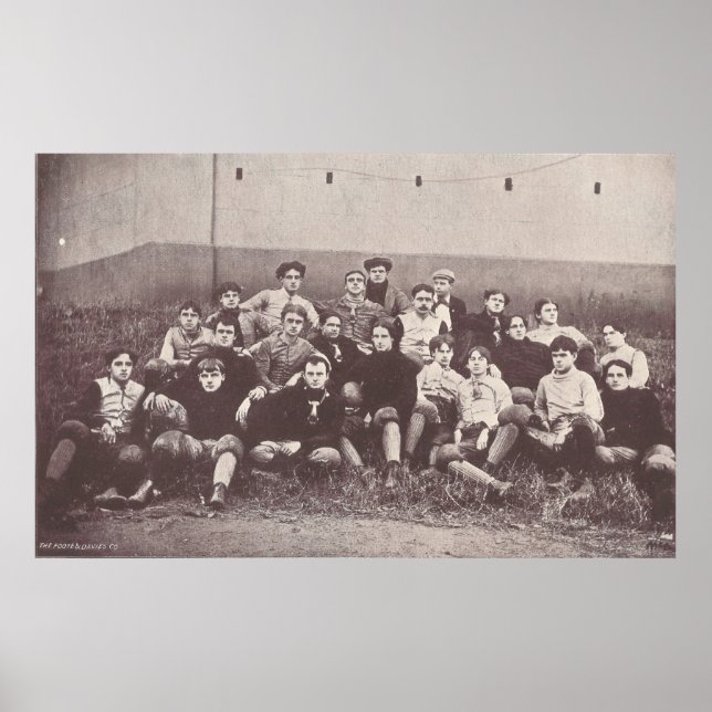 Poster Équipe de football universitaire 1896 (Devant)
