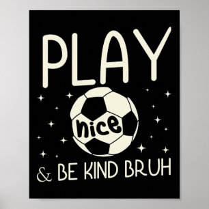Poster Équipe de footballeurs garçons anti-intimidation s
