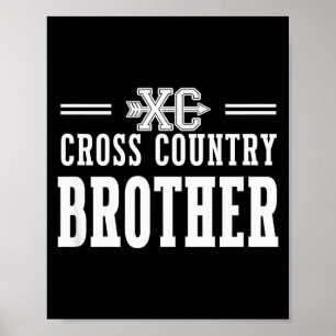 Poster Équipe de frères fiers de cross-country Amour Srit