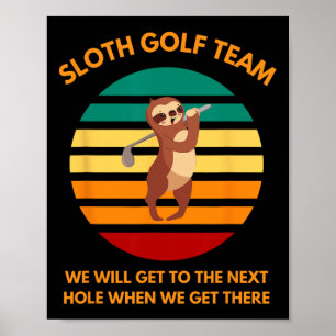 Poster Équipe de golf de paresseux golfeurs lents amateur