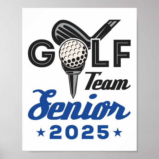 Poster Équipe De Golf Senior 2025 Graduation Night Cl De  (Devant)