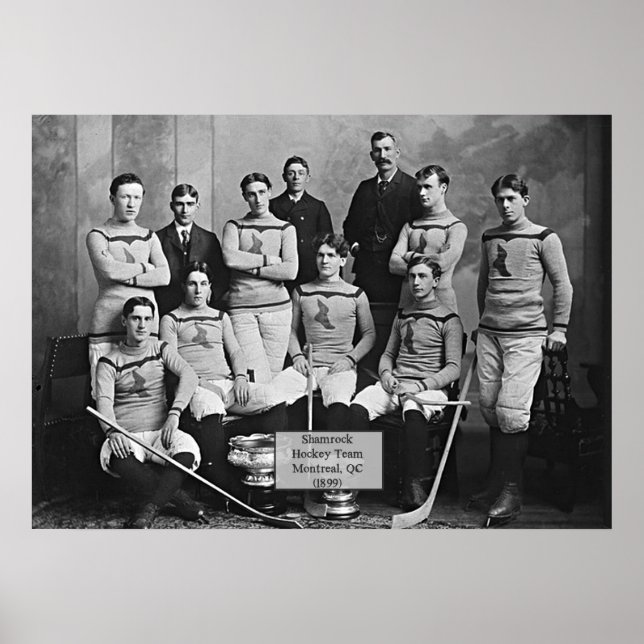 Poster Équipe de hockey shamrock, Montréal, QC 1899" (Devant)