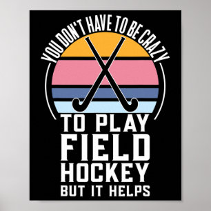 Poster Équipe de hockey sur gazon amusante Citation pour