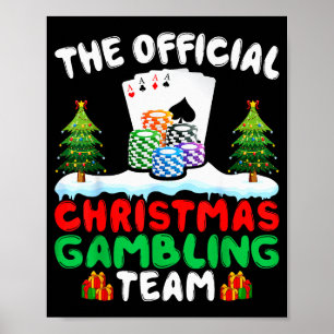 Poster Équipe de jeu de Xmas - Noël de joueur de pari drô