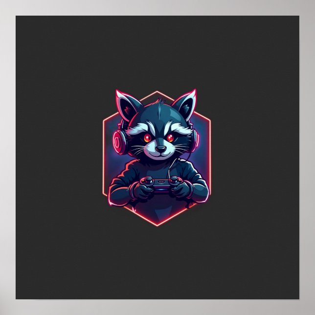 Poster Équipe de jeu Raccoon (Devant)