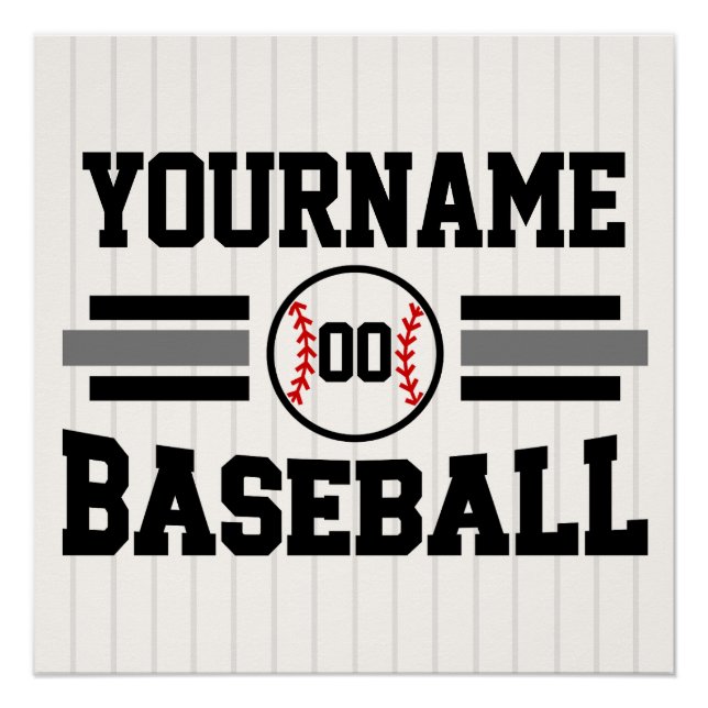 Poster Équipe de joueurs de baseball rétro personnalisés  (Devant)