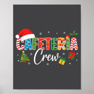 Poster Équipe de la cafétéria Noël Vacances Personnel de 