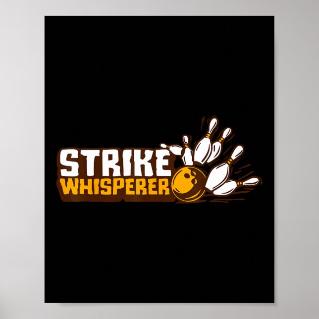 Poster Équipe de la Ligue de Bowler Funny de Whisperer (Devant)