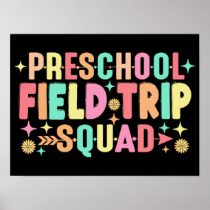 Poster Équipe de la visite sur le terrain préscolaire