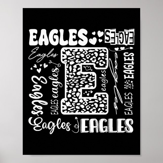 Poster Équipe De L'École Heart Eagles Alges Pour Hommes F (Devant)