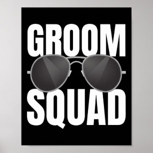 Poster Équipe de l'équipe de la salle de jeu Groomsmen Éq
