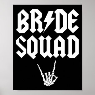 Poster Équipe de mariée Rock N Roll Gothique Halloween En