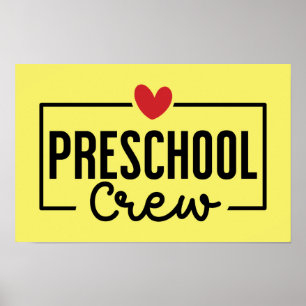 Poster Équipe de maternelle Équipe de préscolaire