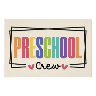 Poster Équipe de maternelle Équipe préscolaire