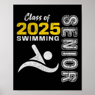 Poster Équipe de natation Cl supérieur de 2025 - Diplômé 