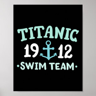 Poster Équipe de natation du Titanic 1912 Paquebot Titani