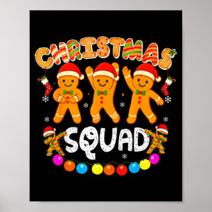 Poster Équipe de Noël Drôle de Xmas Gingerbread Famille M