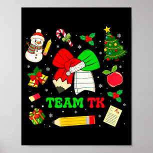 Poster Équipe de nœud coquette Tk Noël transitionnel Kind