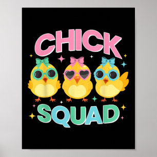 Poster Équipe De Poussins Drôle Poussins De Pâques Pour E