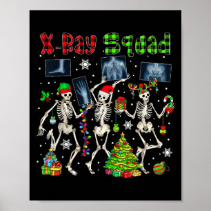 Poster Équipe de radiographie Xmas Trois Santa Reindeer E