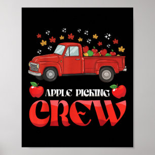 Poster Équipe de ramassage de pommes Camion à pommes Amou