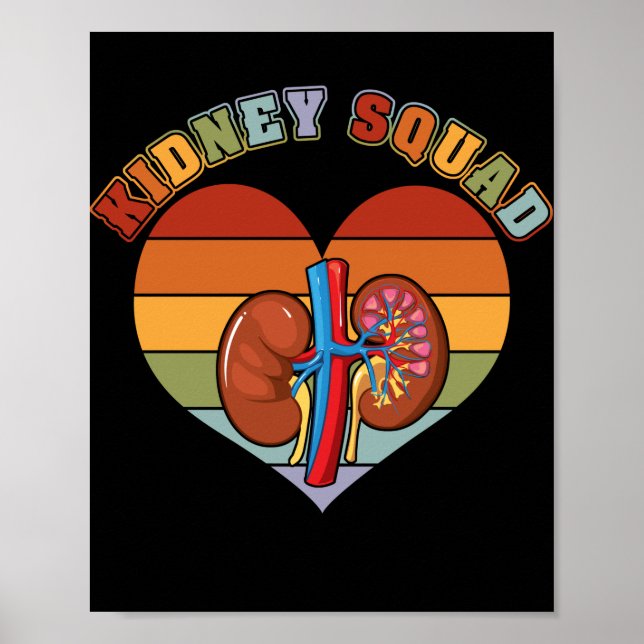 Poster Équipe de rétro de l'équipe de kidney Néphrologie  (Devant)