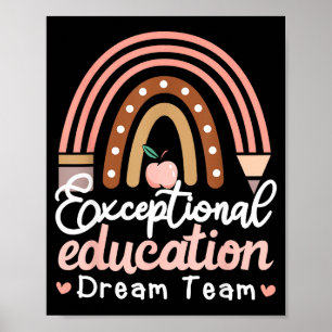 Poster Équipe de rêve de l'enseignement exceptionnel Artw