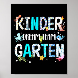 Poster Équipe de rêve de maternelle Garten Océan Animal