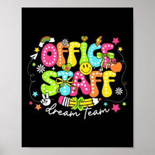 Poster Équipe De Rêve Du Personnel De Bureau Première Jou
